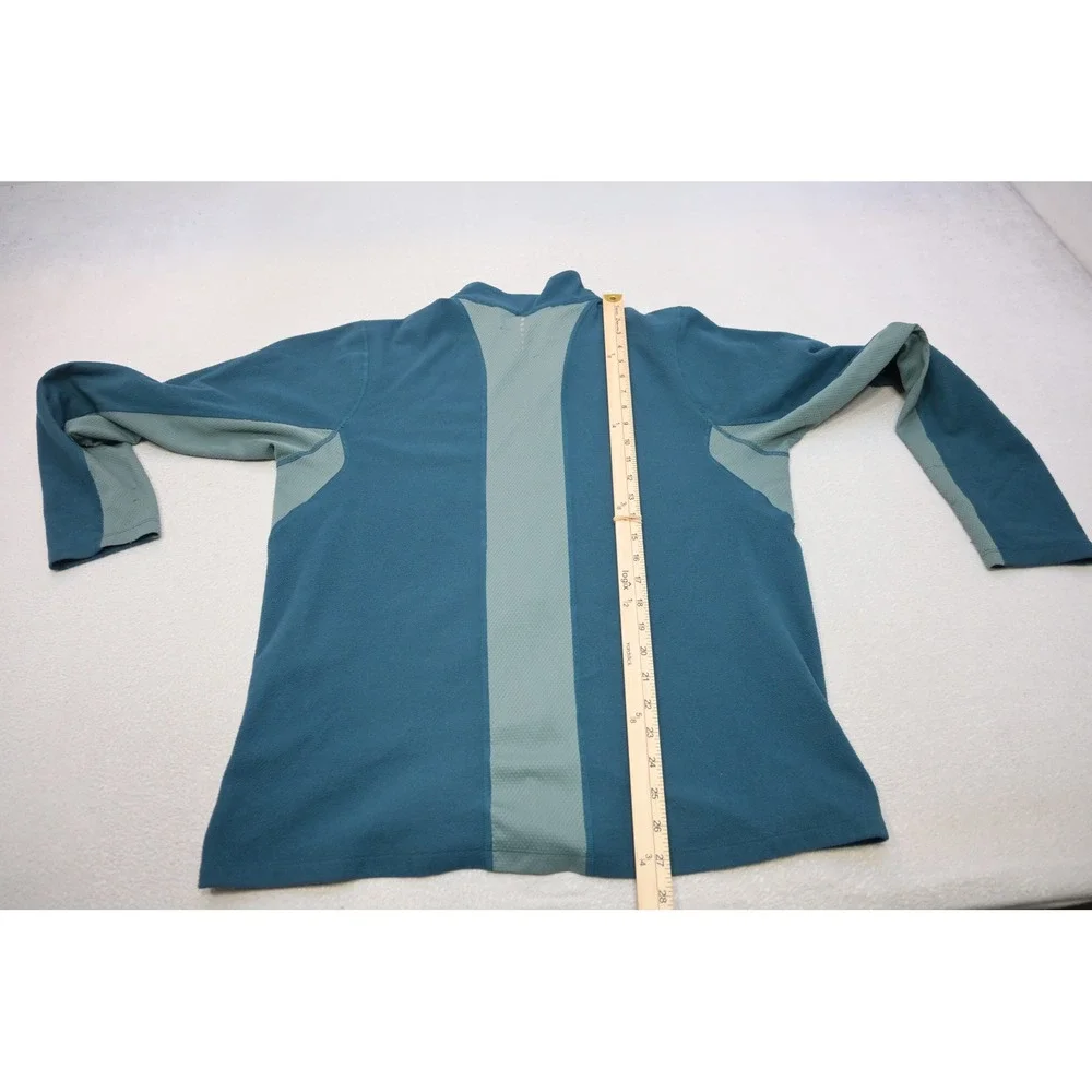 The North Face Fleece Jacket Mens Large Blue Full Zip Mock Neck Camp Hiking
